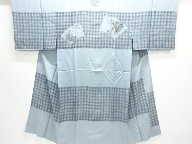 アンティーク　地紙に風景模様単衣男物長襦袢